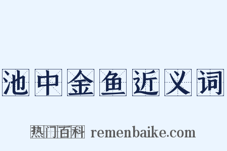 池中金鱼近义词是什么意思的图片